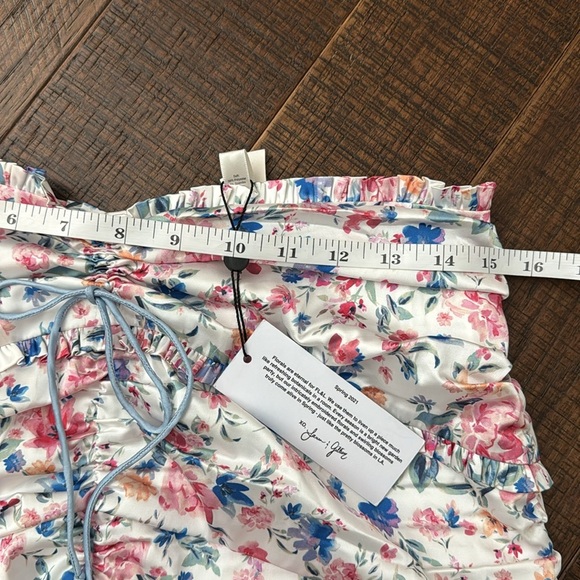 NWT For Love & Lemons JULIET FLORAL RUCHED SKIRT - Picture 12 of 14